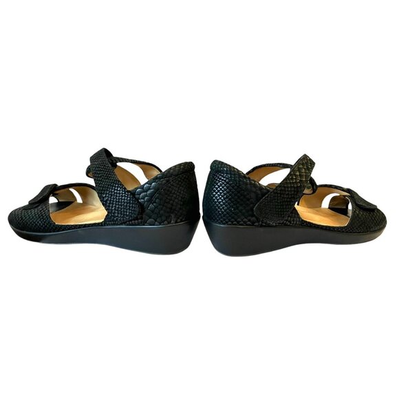 ZIERA Super Soft DOXIE Suede Adjustable Black COMFORT Strappy ARCH SUPPORT Sz 6 - Picture 8 of 16